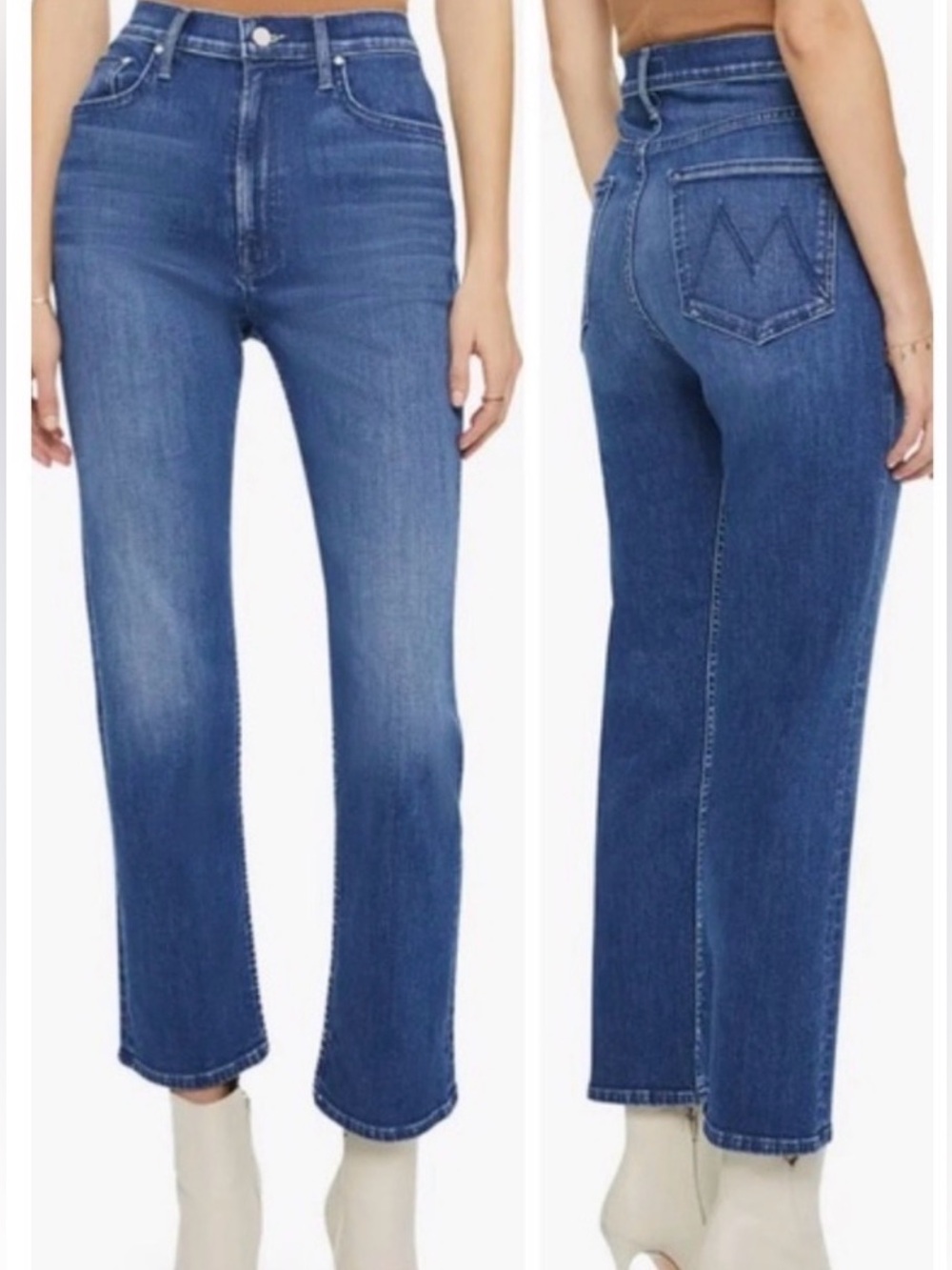 NWT MOTHER High Waisted Rider Ankle Jeans This Thing Between  Size 28